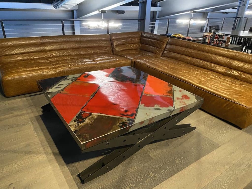 Commercial Custom Welding X Leg Desk 31